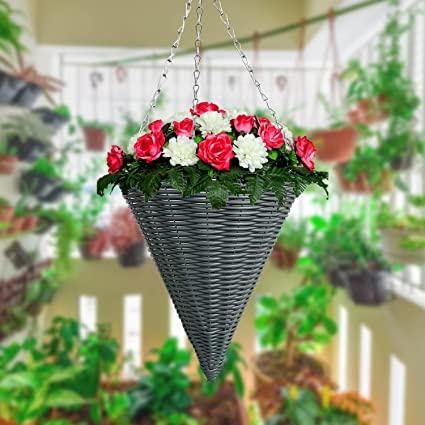 cone hanging basket planter