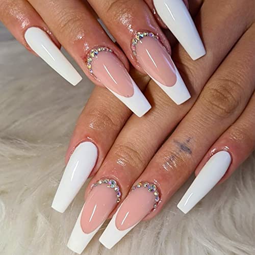 Acrylic Nails With White Tips