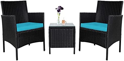 Black wicker patio chairs