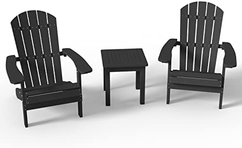 black plastic chairs