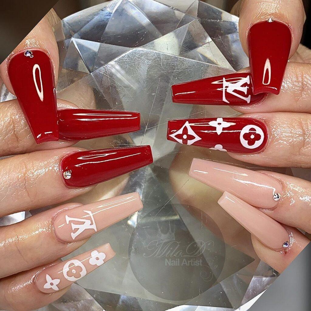 LV Coffin Nails for Baddies