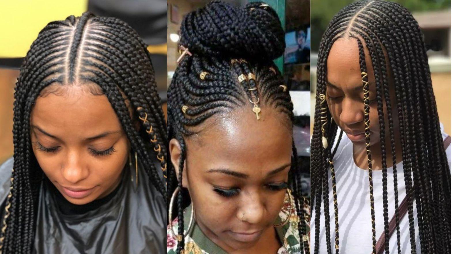 Middle part Tribal Braids that Look Dope