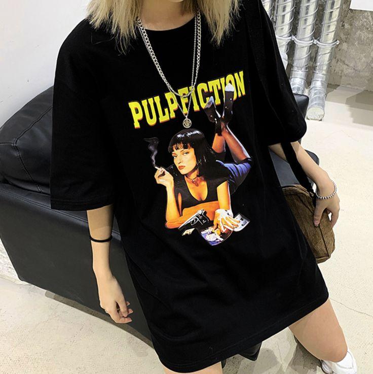 Girl wearing a Pulp Fiction Vintage Tee