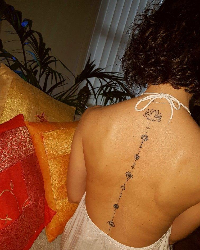 Chakra Spine Tattoos