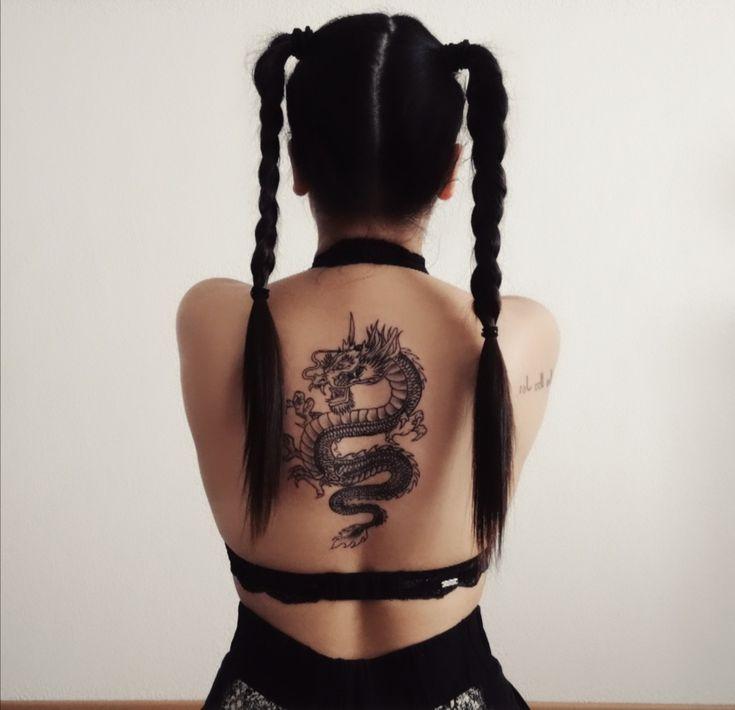 Dragon feminine tattoo