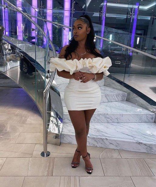 Cute Short White Strapless Dress for a baddie birthday outfit