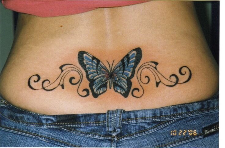 Butterfly Tattoo for lower back