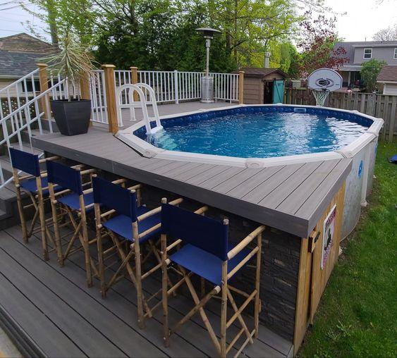 DIY swimming pool above the ground