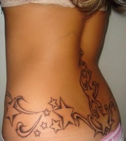 Star Lower Back Tattoos