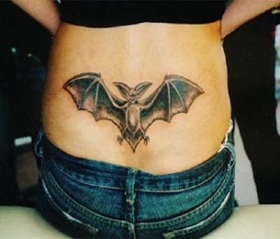 Bat Lower Back Tattoos