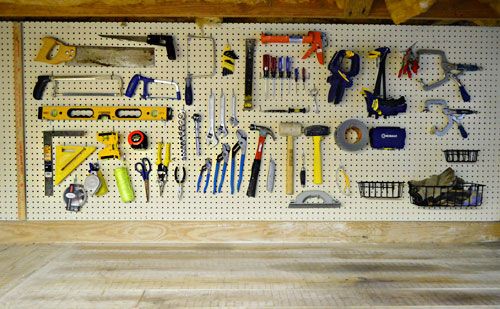 Pegboard_one of the cheap garage wall ideas
